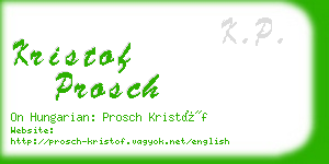 kristof prosch business card